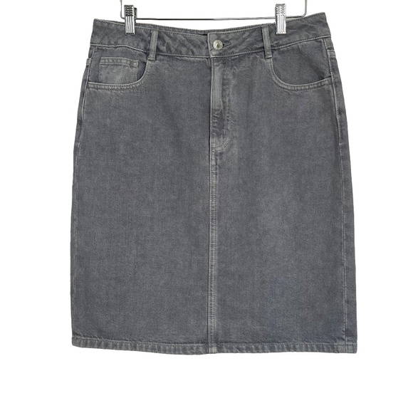 Cotton & Hemp Denim Skirt - Picture 1 of 5